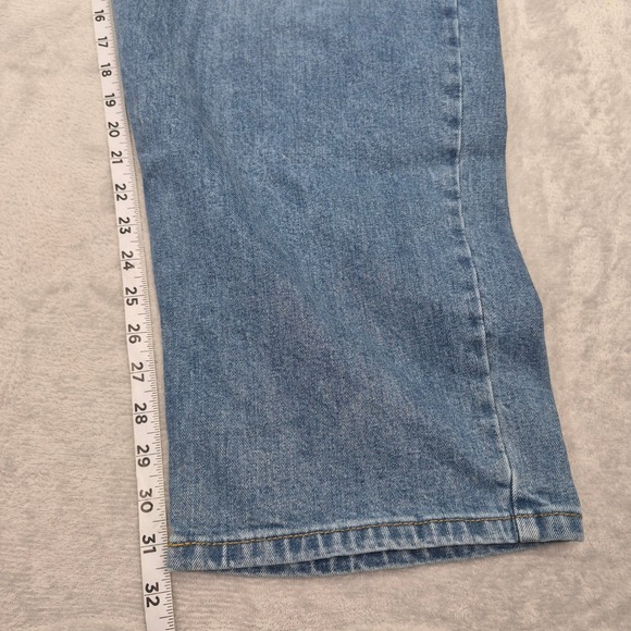 Levis 550 46x32 Relaxed Fit Tapered Leg Blue Jeans Mens Light Wash Big 46 - Picture 4 of 9